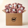 The Family Box, Burnham Grazing packed in an NV box, every vacuum pack labelled