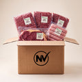 The Weeknight Box, Burnham Grazing packed in an NV box, every vacuum pack labelled