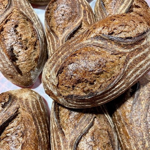 Austin Baking Co organic dark rye sourdough, baked in Newstead